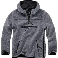 Brandit Veste en polaire gris basalte / noir
