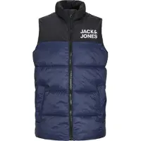 Jack & Jones Junior Gilet bleu marine / noir / blanc