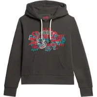 Superdry Femme Sweat à Capuche Vintage Logo Tokyo Noir Taille: 40