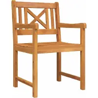 vidaXL Ensemble de jardin 7 pcs brun bois massif acacia
