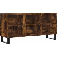 vidaXL Armoire TV chêne fumé 103,5x30x50 cm Bois composite