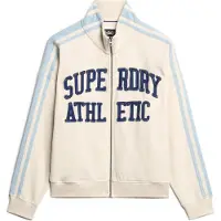 Superdry Athletic Applq Loose Full Zip Sweatshirt Beige L Femme