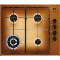 Electrolux Table de cuisson à gaz encastrable en laiton EGS6414T 4 brûleurs