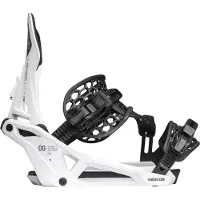 Nidecker - Fixations de snowboard all-mountain - Supermatic OG White en Nylon - Taille 35,5-37,5 - Blanc