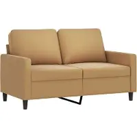 vidaXL Canapé à 2 places Marron 120 cm Velours