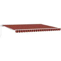 vidaXL Store extensible orange et marron 450 x 350 x 165 cm