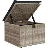 vidaXL Ensemble de jardin canapé 8 pièces avec coussins gris clair Poly rotin