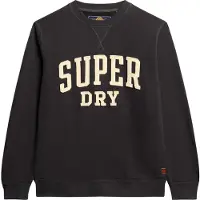 Superdry pour homme. M2014012A Sweat vintage Athletic noir (XXL), Casuel, Coton, Manche longue