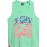 Superdry Psych Surf Graphic Racer Sleeveless T-shirt Vert S Femme