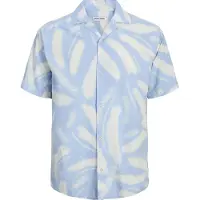 Jack & Jones Alberto Seersucker Resort Short Sleeve Shirt Bleu 2XL Homme