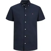 Jack & Jones Summer Shield Short Sleeve Shirt Bleu 2XL Homme