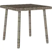 vidaXL Table basse de jardin rectangulaire Gris 40x40x37 cm Poly rotin