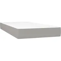 vidaXL Matelas à ressorts ensachés, densité moyenne, couleur gris clair, 100x203x20 cm, tissu
