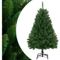 vidaXL Sapin de Noël artificiel à charnières avec support vert 120 cm