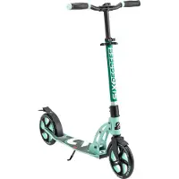 Globber SIX DEGREES Aluminium Scooter avec mécanisme de pliage et béquille, 205 mm, hauteur réglable, GS-approuvé, menthe, VAINQUEUR DU TEST
