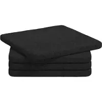 vidaXL Coussins De Siège 4 Pcs Noir 40 X 40 X 3 Cm Tissu