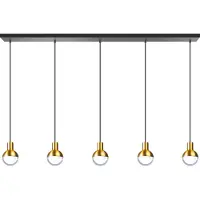 Expo Lampe à suspension en or noir Drop