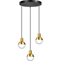 Eth Lampe suspendue noire Drop avec de l'or