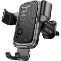 Hoco Auto holder gravity car holder for air vent H80 black metal gray, Support pour smartphone, Gris, Noir