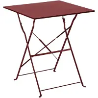 Oviala Table de jardin pliante bistrot en acier 60 cm pourpre - Rome