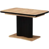 Vicco Table de salle à manger Fenaro Noir/Chêne 120-160 x 80 cm extensible, Model 58005