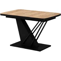 Vicco Table de salle à manger Fenaro Chêne de force doré/Noir 120-160 x 80 cm extensible, Model 58016