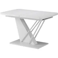 Vicco Table de salle à manger Fenaro Blanc 120-160 x 80 cm 2 pièces, Model 58023
