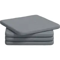 vidaXL Coussins De Siège 4 Pcs Gris Clair 40 X 40 X 3 Cm Tissu