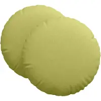 vidaXL Coussins De Siège 2 Pcs Vert Clair Ø80 X 29 Cm Tissu