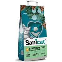 Sanicat Litière Pour Chat Essential Oils Ultra Cèdre Et Eucalyptus 10kg