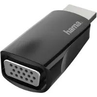 Hama Adaptateur vidéo, fiche mâle HDMI - f. femelle VGA, Full-HD 1080p