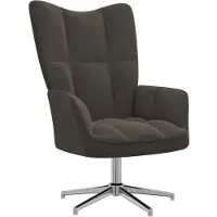 vidaXL Fauteuil relax gris foncé velours