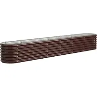 vidaXL Lit surélevé de jardin Acier galvanisé marron