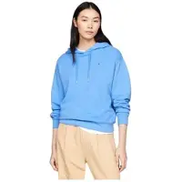 Tommy Hilfiger Femmes, Pull-over, Sweat à capuche avec drapeau Reg pour femme sur la poitrine, Bleu, (XS)