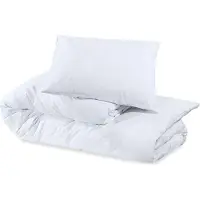 vidaXL Ensemble de literie Blanc 155x220 cm Microfibre légère