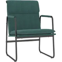 vidaXL Chaise Longue Vert Foncé 55x64x80 Cm Tissu