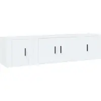 vidaXL Ensemble de meubles TV 3 pièces blanc en bois composite