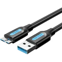 Vention Usb 3.0 A vers Micro-B Copbg 2A 1.5M Black Pvc cable