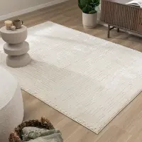 FRAAI Tapis scandinave | Yune Lines Crème | 120x170cm | Crème | Rectangulaire | Tapis