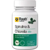 Raab Vitalfood ComprimésSpiruline & Chlorella Mix 200 pcs. 80g