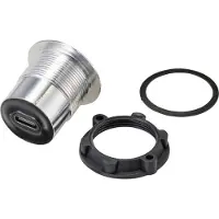 TRU COMPONENTS Prise USB encastrée 3.1, Câble + prise électronique, Argent