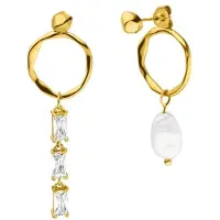 Purelei Boucles d'oreilles 'Elua' or / blanc