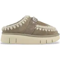 Mou pour femme. MU.FW531001A Sabots en cuir Bounce brun verdâtre (39), Marron, 3 à 5 cm, Aucun, Casuel