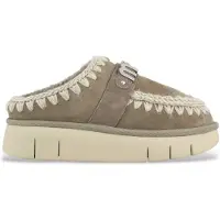 Mou pour femme. MU.FW531001A Sabots en cuir Bounce brun verdâtre (40), Marron, 3 à 5 cm, Aucun, Casuel