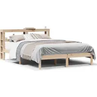 vidaXL Lit en bois massif sans matelas 140x190 cm pin
