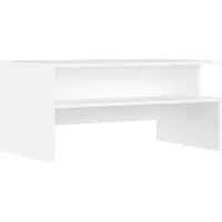 vidaXL Table basse blanche 90x55x42,5 cm Bois composite