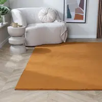 NATURL. Tapis lavable - Vivid Terracotta | 80x140 cm | Rectangulaire | Pile courte
