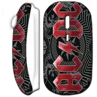 CAPACHEAP Souris sans fil logo rouge acdc blanc
