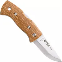 Helle 761 Berget, 2001763, Satin Sandvik 12C27, Mustard Jute Micarta, couteau de poche de bushcraft