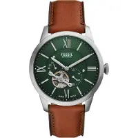 Fossil Montre à affichage analogique 'Townsman' rouille / émeraude / argent